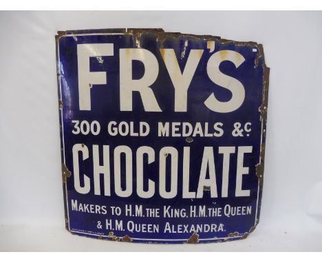 A Fry's Chocolate 300 Gold Medals &amp; Co. rectangular enamel sign, 36 x 36". 