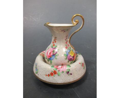 A Spode 2009 pattern miniature jug and basin  