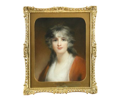 Circle of Thomas Lawrence (British, 1769-1830) Portrait of Lady Caroline Dundas, Daughter of 5th Duke of St Albans pastel 49 