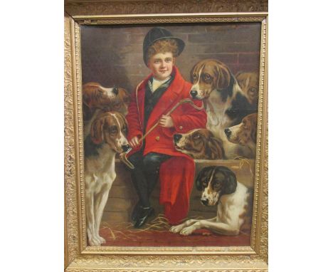 Stag hunting oil and Boy with Hounds (2)  