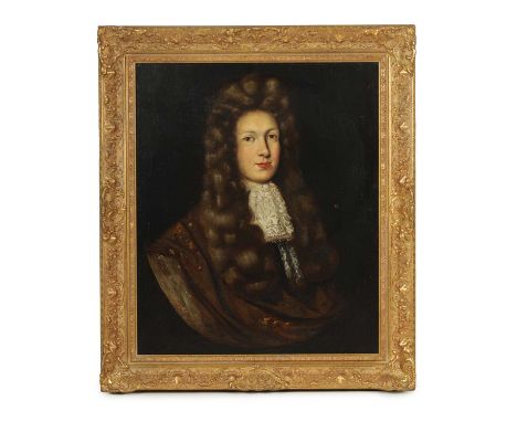A 17TH/18TH CENTURY OIL ON CANVAS. Portrait of a gentleman, unsigned - in decorative gilt moulded frame75cm high 82cm wideIt 