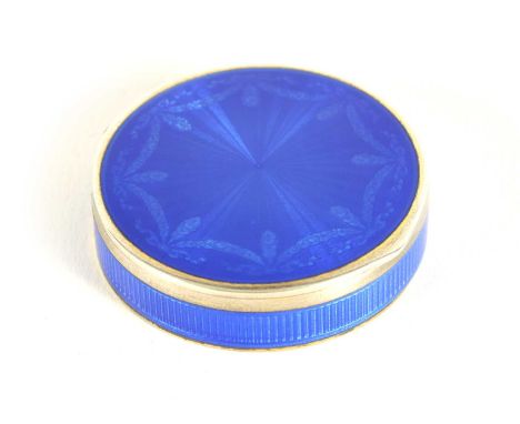 A FINE EARLY 20TH CENTURY SILVER AND GUILLOCHE ENAMEL BOX BY MARIUS HAMMER - Norway, hallmarked .930 S mark initalled MH and 