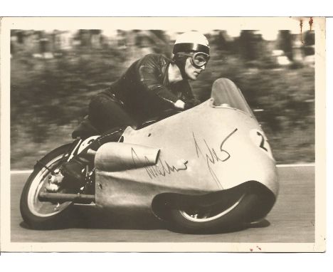 Motor Cycle ace Walter Zeller signed vintage 6 x 4 inch b/w action postcard. Good Condition. All autographs are genuine hand 