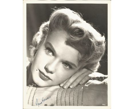 Ann Francis signed superb vintage 10 x 8 inch b/w portrait photo. Good Condition. All autographs are genuine hand signed and 