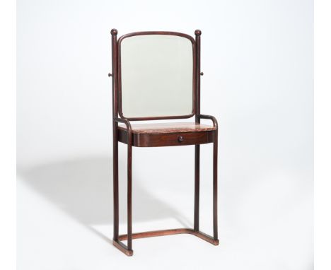 FRISIERTISCH MIT SPIEGEL UND MARMORPLATTE. Kohn, J. &amp; J. Wien. Meister/Entwerfer: Entwurf Josef Hoffmann. Technik: Geboge