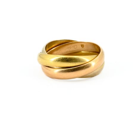 CARTIERTrinity-Ring. Herkunft: Frankreich. Material: 750/- Gelb-, Rot-, Weißgold, Punze. Gesamtgewicht: ca. 11,5 g. EU-RM: 56