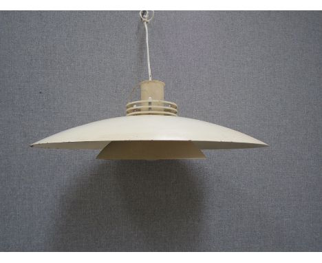 A Danish tiered ceiling light in ivory colour 47cm diameter 