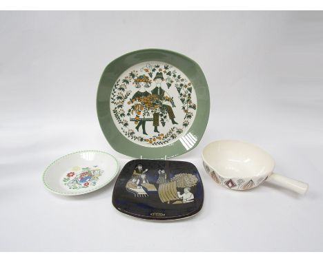 A collection of Scandinavian ceramic dishes including Arabia and Figgioflint