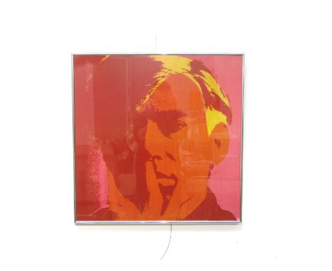 A framed and glazed print- Andy Warhol self portrait, 1993. Neus Publishing Art edition, printed in Germany. 65cm x 65cm 