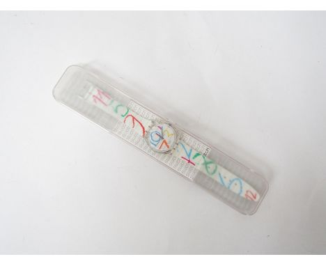 Gents Swatch watch "Swatch at school" design GE167, in original packaging
