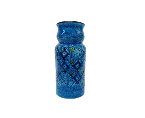 A Bitossi vase in Rimini Blu, 'Spagnolo' range by Aldo Londi 21.5cm high (flake chip to rim)