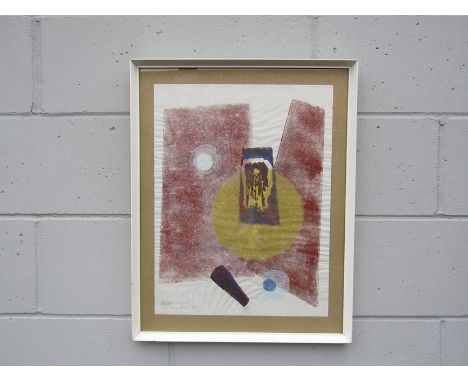 NINA HOSALI (1898-1987) A framed and glazed abstract screen print entitled 'Beach Combings II' one of two numbered signed by 