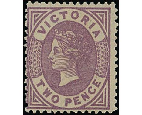 (x) Victoria1878 (Feb.-Apr.) Emergency printings, 2d. dull violet-mauve on green, unused with large part original gum, centre