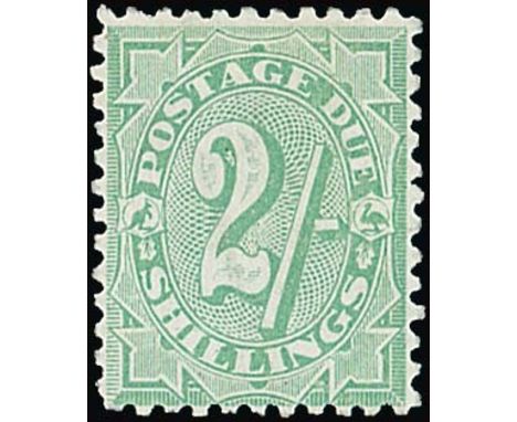(x) Australian CommonwealthPostage Due Stamps1908-09 perf 11, 2/- dull green, unused with large part original gum, fine. B.P.