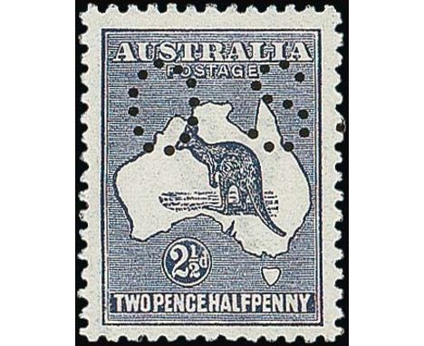 (x) Australian CommonwealthOfficial StampsKangaroo Issues1914 2½d. indigo, perf small "OS", fine unmounted mint. S.G. O19, £3