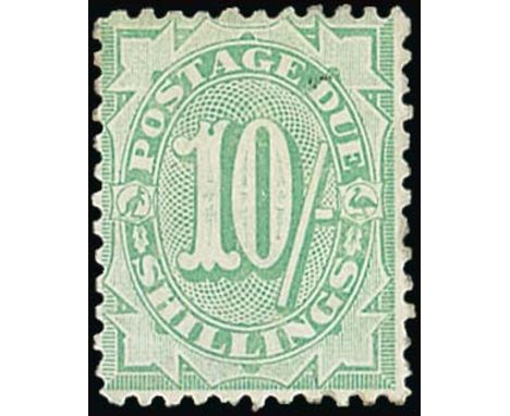 (x) Australian CommonwealthPostage Due Stamps1908-09 perf 11, 10/- dull green, unused with large part original gum (a little 