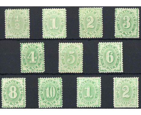 (x) Australian CommonwealthPostage Due Stamps1902-04 perf 11½, 12 compound with 11 ½d., 1d. (a few light tone spots on revers
