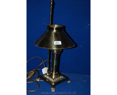A Brass ''Orient Express'' style Lamp converted to electricity.  