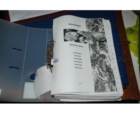 A Land Rover Discovery Workshop Manual Covering Tdi, 3.9V8, 4.0V8 & Mpi Models with Additional LPG Fuelled Notes.