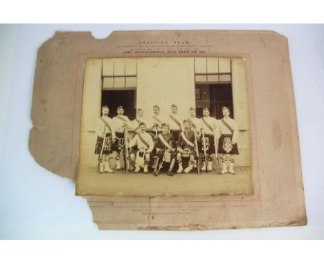 A sepia-toned photograph of the 2nd Battalion Argyll and Sutherland Highlanders (late 93rd) Winners of first prize, Army Inte