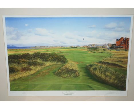 After Graham Baxter three limited edition signed prints, comprising; 17th Royal Troon, No. 182 of 850; 10th Ailsa Course, No.