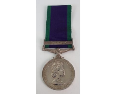 An EIIR Campaign Service medal to 23533886 Spr. W. Callander R. E. with Borneo clasp