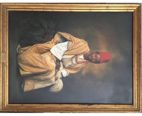 Clarence Crawford (20th century):
An Orientalist manner portrait of Senator Dr Ali in robes & a fez, oil on canvas, signed lo