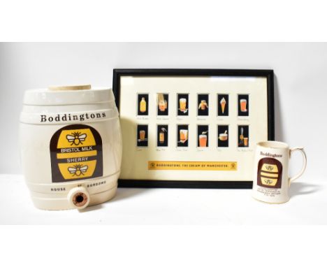 BODDINGTONS; a small collection of Boddingtons breweriana to include a Crown Devon Boddington Bristol Milk Sherry ceramic cou