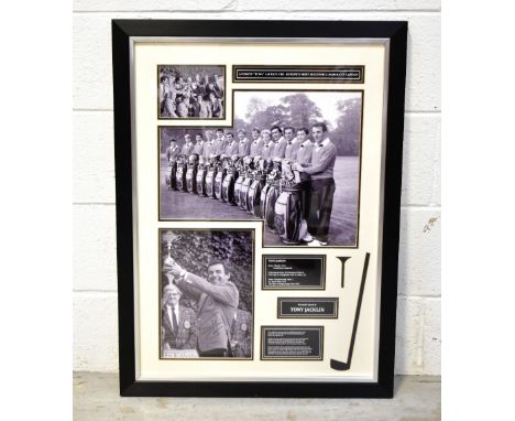 TONY JACKLIN; a signed photographic montage, 67 x 53cm, framed and glazed.We have not authenticated this signature, please sa