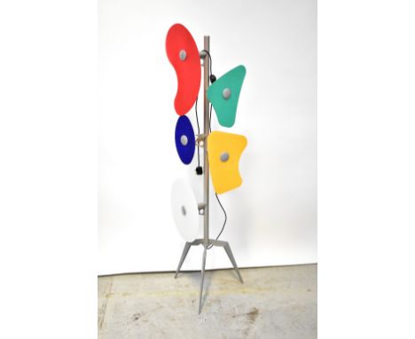 FOSCARINI; a contemporary Italian-style standard lamp after the Orbital F multicoloured design with five 40w (max) lamps with