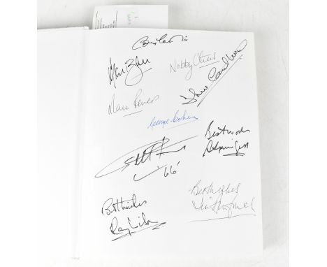 ENGLAND FOOTBALL; a single volume 'The Daily Telegraph Football Chronicle', bearing numerous signatures to inside front page,