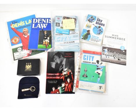 FOOTBALL; a quantity of football programme and memorabilia to include mixed 1969 programmes including Leicester City, various