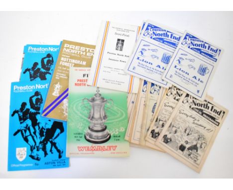 PRESTON NORTH END; a quantity of football programmes from 1959 to 1969, and four from 1971, to include 1959 vs Birmingham Cit