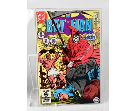 BATMAN; a DC comic numbered 372, bearing several signatures, including that of Muhammad Ali, with certificate of authenticity