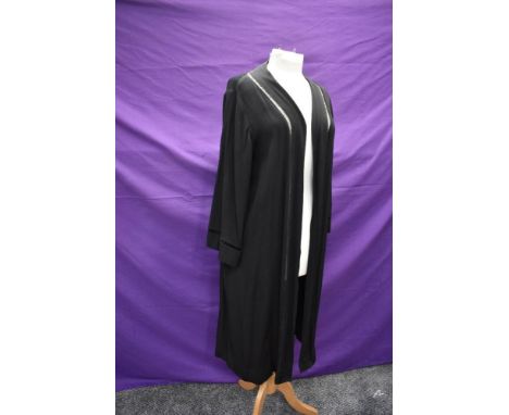 A 1920s/30s crepe over jacket, having ladder work detailing to sleeves and front.