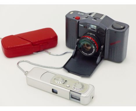 A MINOX SUBMINIATURE "SPY" CAMERA TOGETHER WITH A MINOX GTE CAMERA