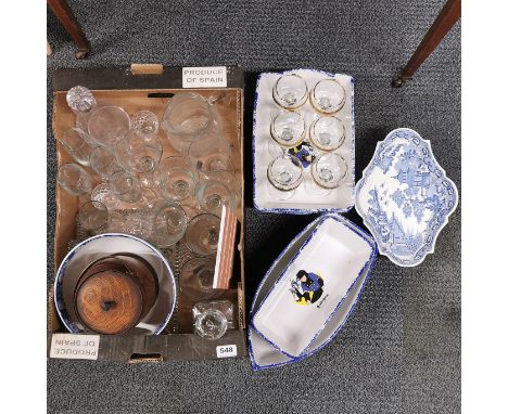 A quantity of mixed glass and ceramic items.