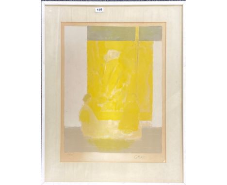 Bernard Cathlin: A 1970's framed limited edition 18/125 lithograph pencil signed Cathelin, frame size 66 x 85cm.