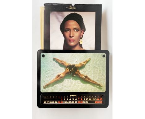 Nine 1980's Pirelli calendars.