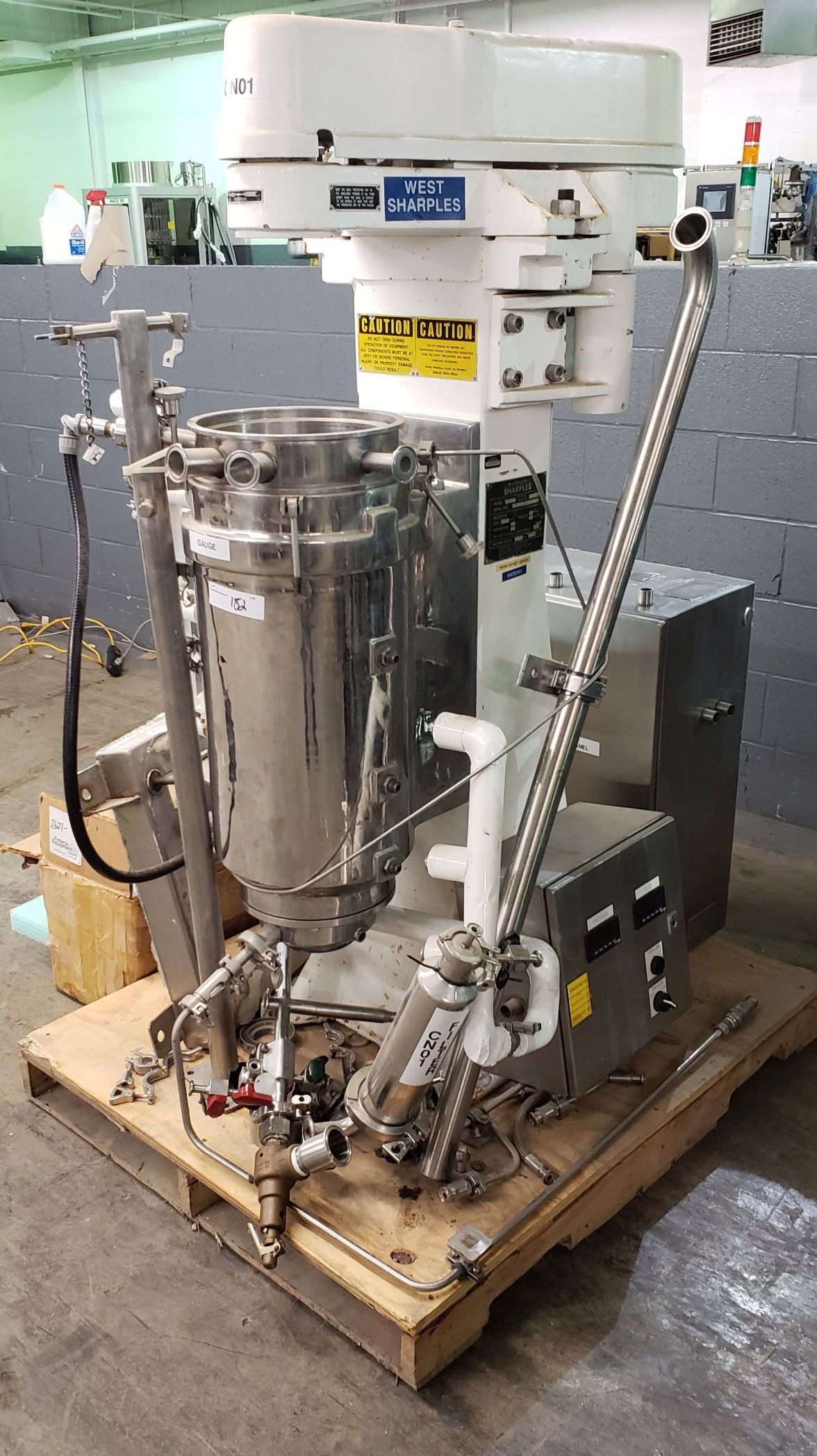 Sharples Super Centrifuge, model AS-26VB, 17,000 rpm, 5 hp XP motor