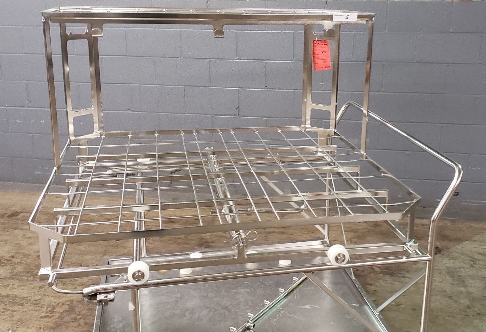 Stainless Steel autoclave Rack, 50" Wide x 51" long, on cart