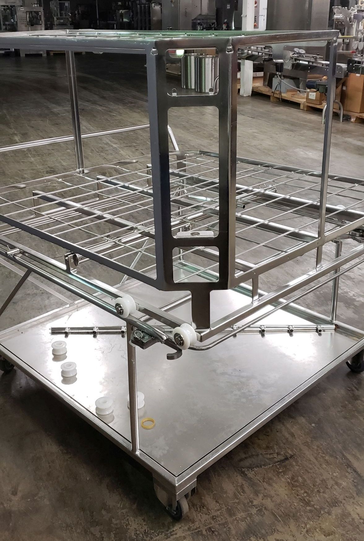 Stainless Steel autoclave Rack, 50" Wide x 51" long, on cart