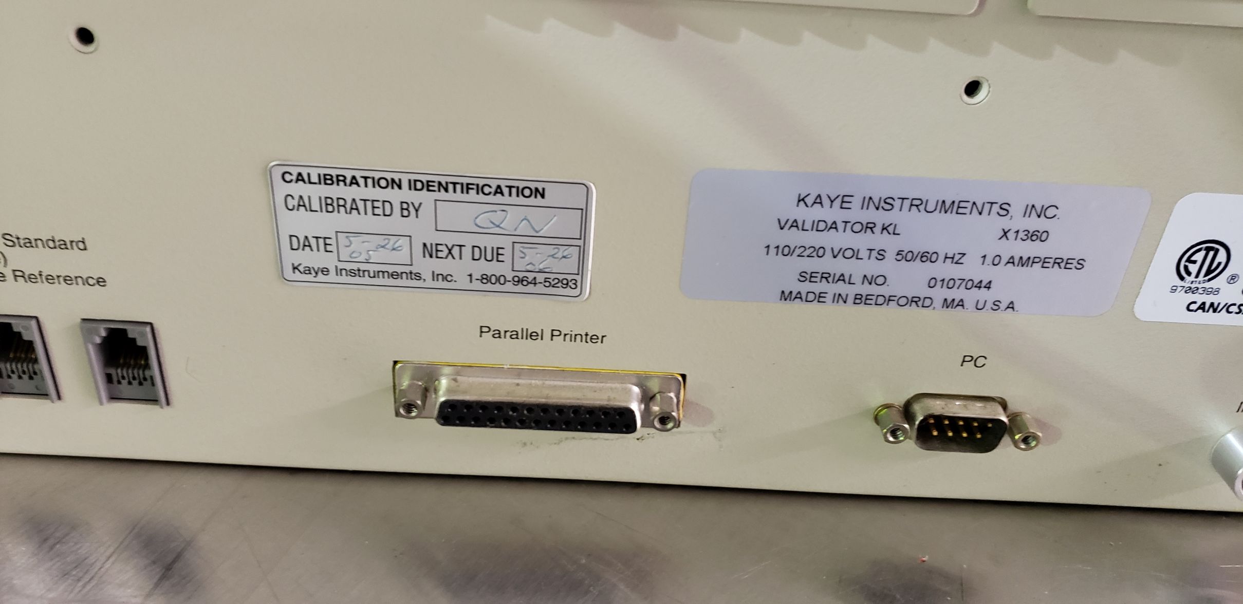 Kaye Instruments Validator KL Thermal Validation System, Serial# 0107044.