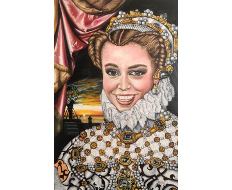 O Yemi, "Lady Merete of Norway", unframed oil on canvas, 61 x 91cm, c. 2019. I am enchanted by the works of the Renaissance a