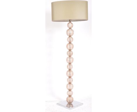 Villaverde London - Jewel Range - A contemporary designer floor standing lamp light / uplighter having a green oval shade rai