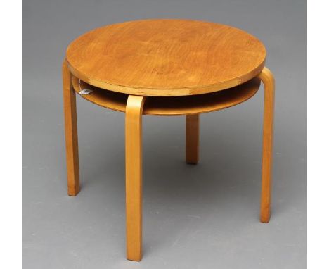 ALVAR AALTO (1898-1976), for Finmar Ltd., a Model No.906, two tier coffee table in birch and ply, labelled Finmar Ltd., 24 3/