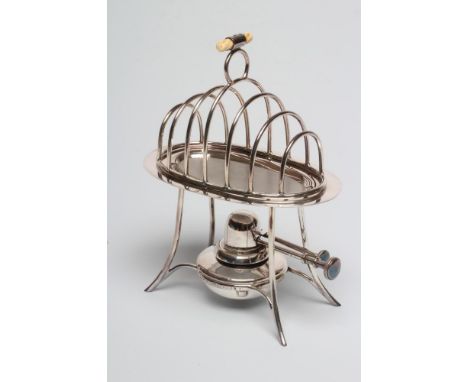 An Unusual Asprey & Co Heated Toast Rack with Hotplate and Burner