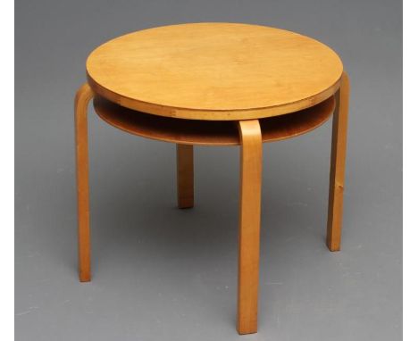 ALVAR AALTO (1898-1976), for Finmar Ltd., a Model No.906, two tier coffee table in birch and ply, with Finmar label, 24 3/4" 