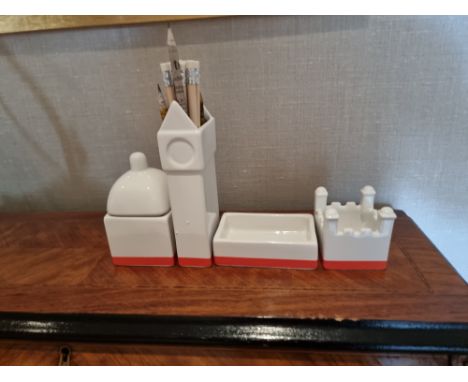 Seletti Italy Desk organizer Desktructure Fine Porcelain 33 Ã— 6.5&nbsp; x&nbsp; h. 11cm&nbsp;&nbsp;(Apt 1)