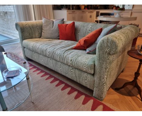 2 x scatter custom deco cushions 40cm with duck feather pads and piping - Rubelli (Rust) (Apt 16)